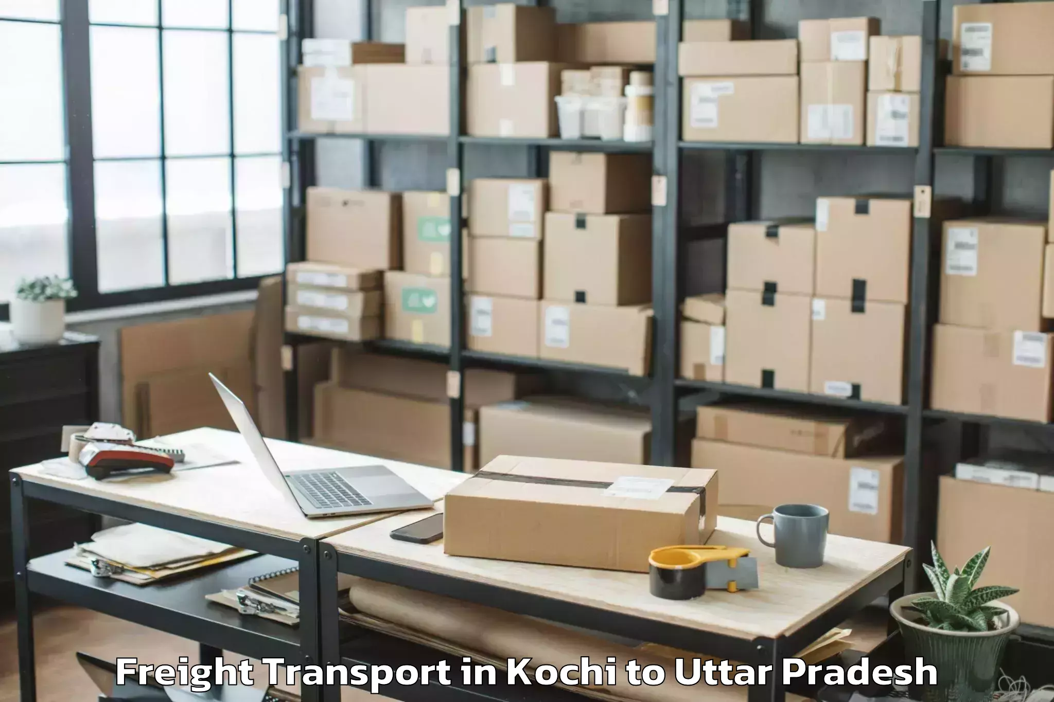 Book Kochi to Chandra Shekhar Azad Universit Freight Transport